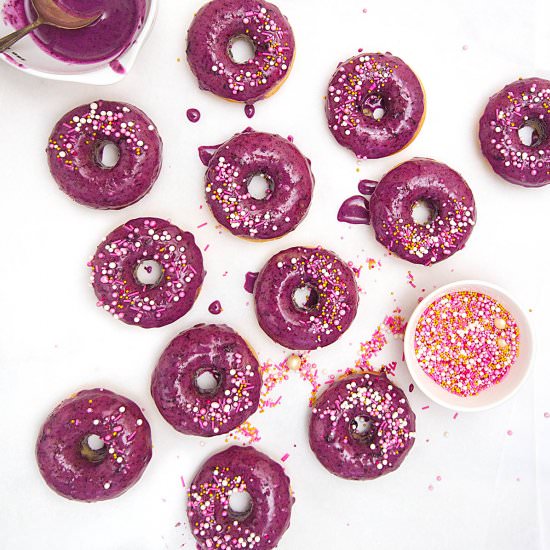 The Best Vegan Blueberry Donuts