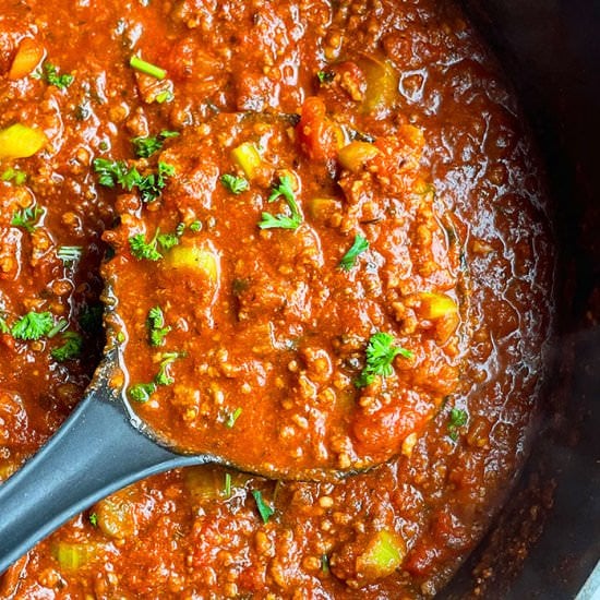 Instant Pot Beef Bolognese Sauce
