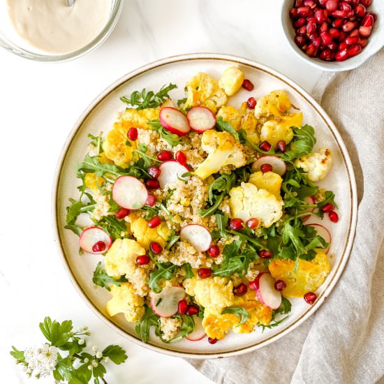 Turmeric cauliflower salad