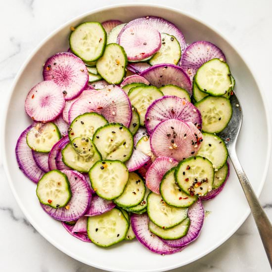 Daikon Radish Cucumber Salad