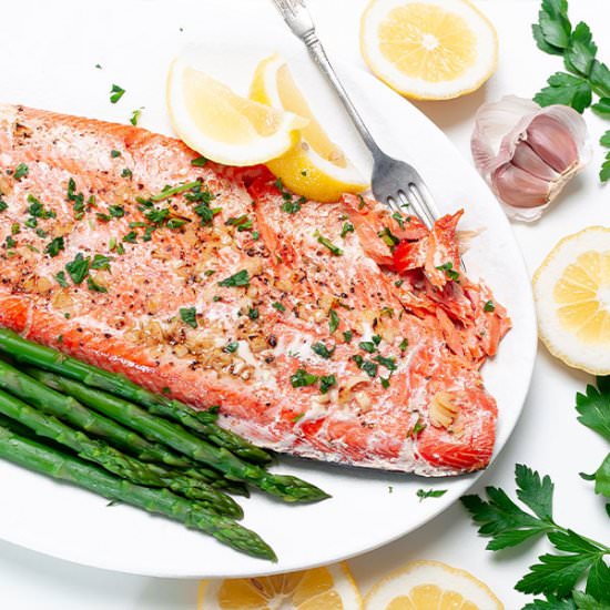 Baked Garlic Butter Salmon in Foil