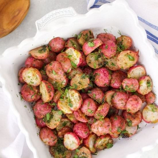 Sheet Pan Herb Roasted Radishes