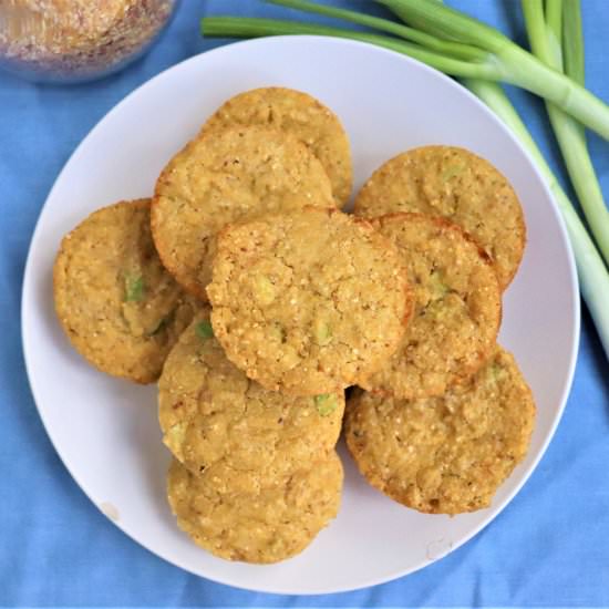 Savory Scallion Cornbread Muffins