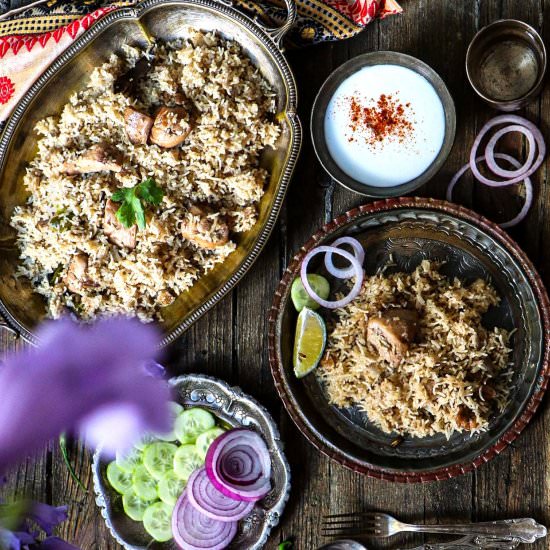 Sylheti Akhni Chicken Polao
