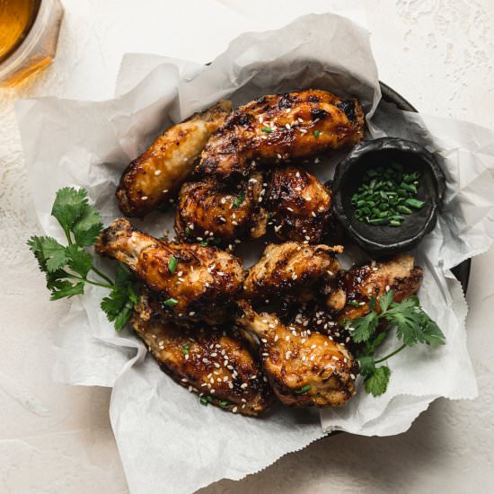 Sesame Air Fryer Chicken Wings