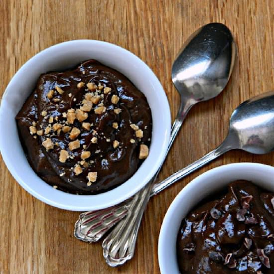 Caramel Chocolate Avocado Pudding