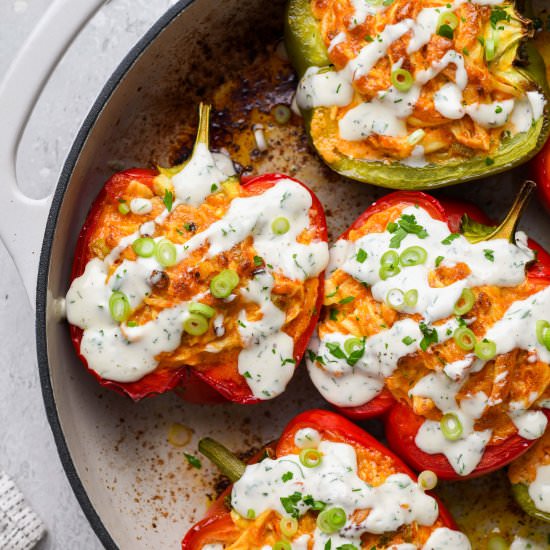 Buffalo Chicken Stuffed Peppers