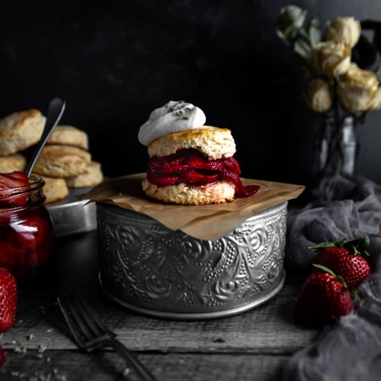 Strawberry Shortcake with Lavender