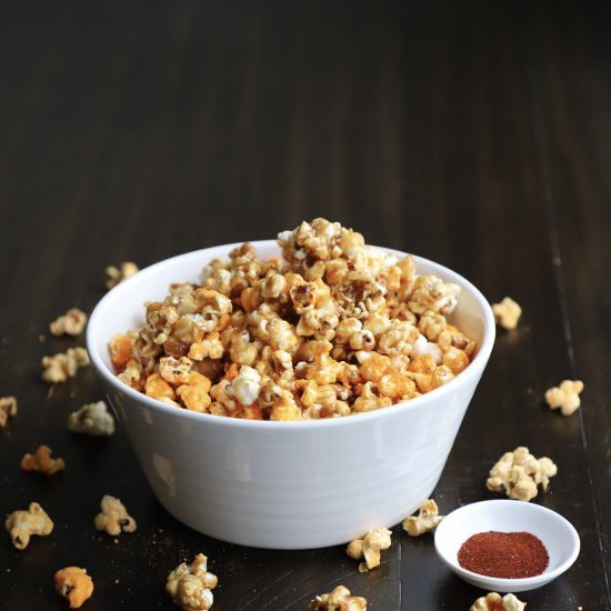 Chili Caramel and Cheddar Popcorn