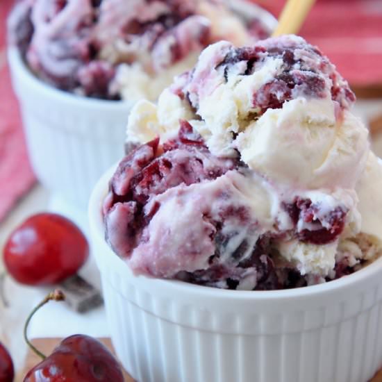 No Churn Cherry Garcia Ice Cream