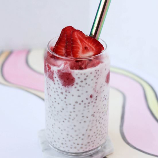 Coconut Sago with Strawberry Slush