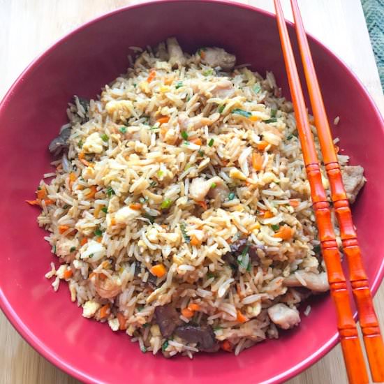 Fried Rice with Pork and Biltong