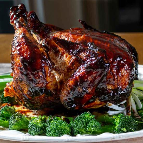 Peking Style Beer Butt Chicken