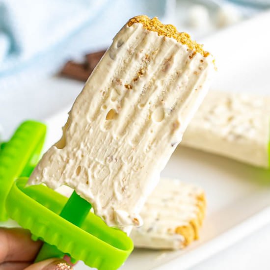 Homemade s’mores popsicles