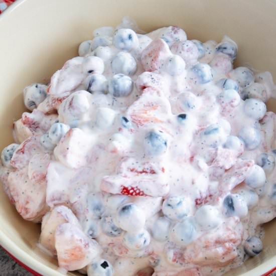 Creamy Berry Fruit Salad