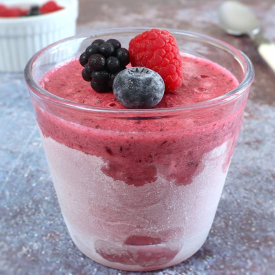 Triple berry ice cream