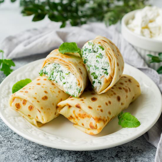 Cottage Cheese Crepes
