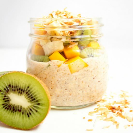 Mango Overnight Oats with Coconut