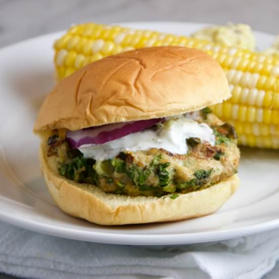 Greek Chicken Burgers