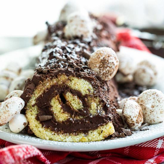 Bûche de Noël (Yule Log Cake)