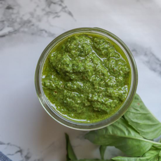 Vegan Almond Spinach Pesto