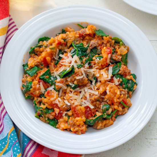 Tomato and Sausage Risotto