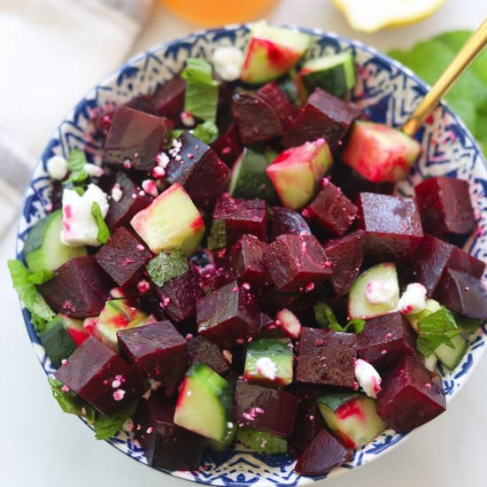 Fresh Beet and Cucumber Salad