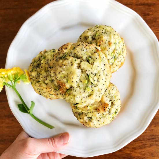 Lemon Poppy Seed Zucchini Muffins