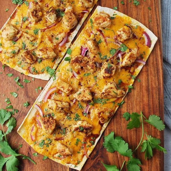 Easy BBQ Chicken Flatbread
