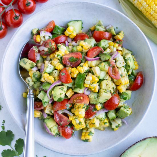 Avocado Corn Salad with Tomatoes
