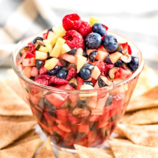 Fruit Salsa and Cinnamon Chips