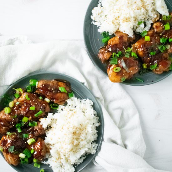 Sticky Soy Chicken Thighs