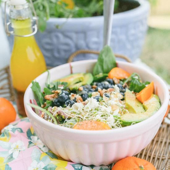 Blueberry Pecan & Goat Cheese Salad