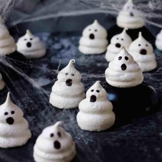 Ghost Meringue Cookies