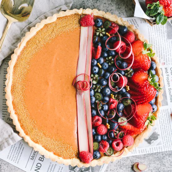 Rhubarb Curd Tart