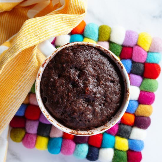 5 Minute Double Chocolate Mug Cake