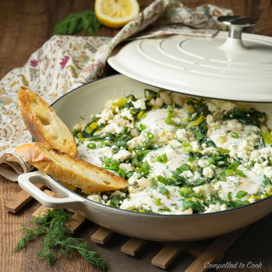 Spinach and Feta Shakshuka