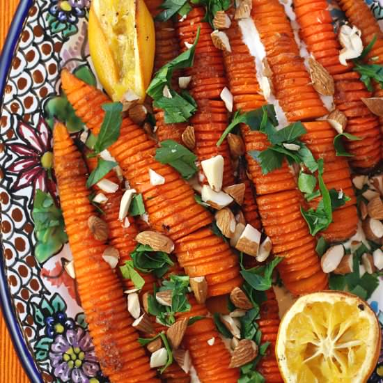 Hasselback carrots
