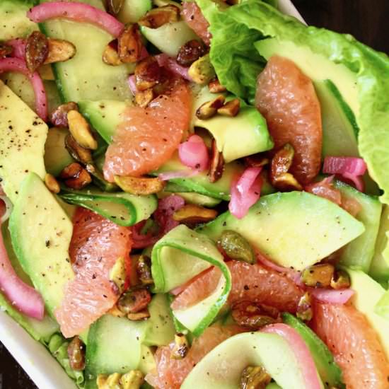 Cccumber Avocado & Grapefruit Salad