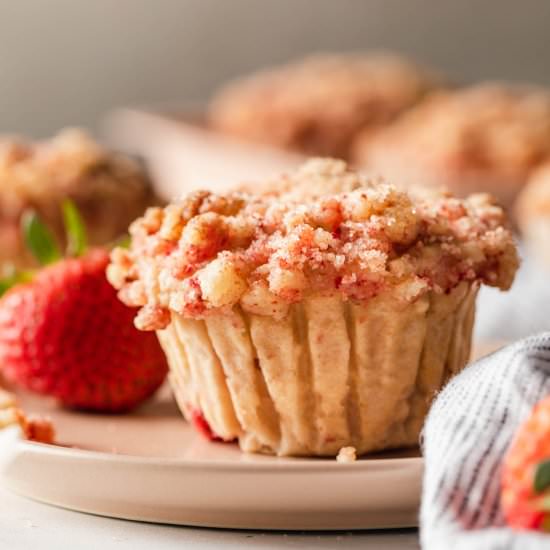 Vegan Strawberry Shortcake Muffins