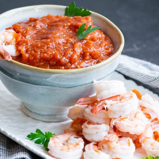 Kimchi Shrimp Cocktail