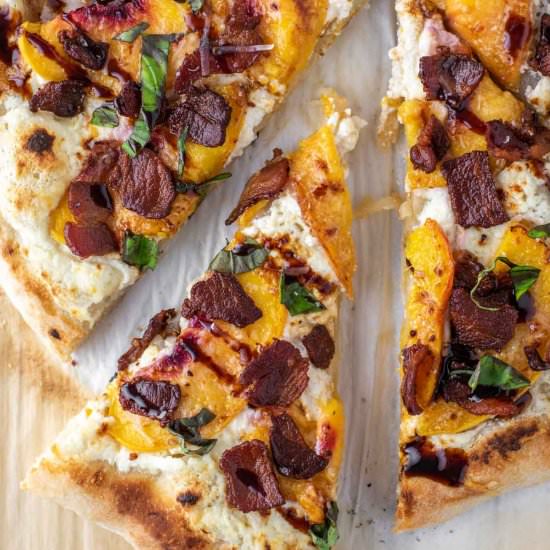 Peach Ricotta Pizza