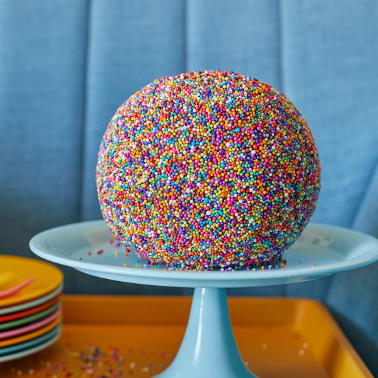 Huge chocolate and biscuit bowl cake