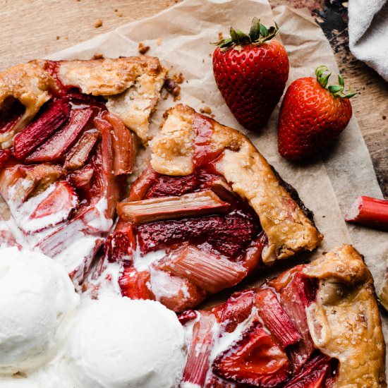 Strawberry Rhubarb Galette