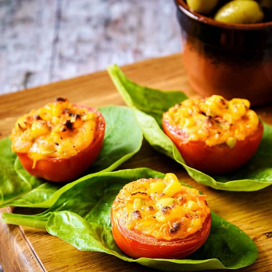Stuffed Spicy Baked Tomatoes