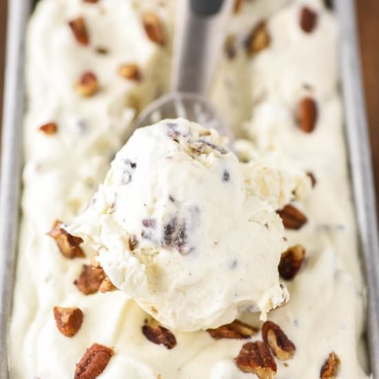 No Churn Butter Pecan Ice Cream