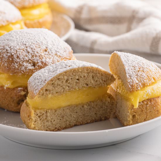 Keto Lemon Curd Donuts