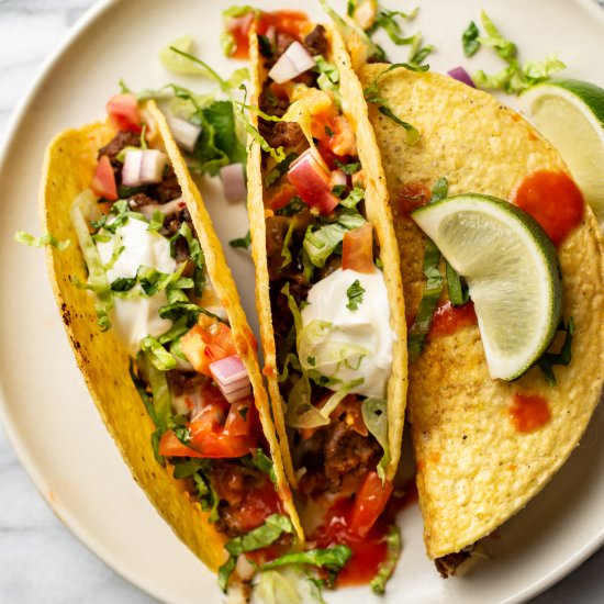 baked beef tacos