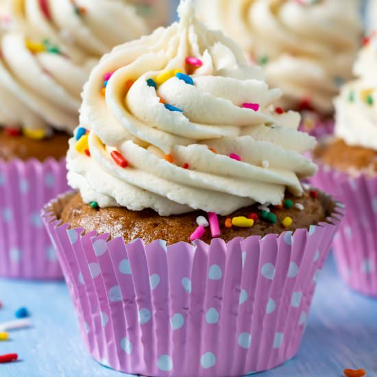 Vegan Gluten Free Vanilla Cupcakes