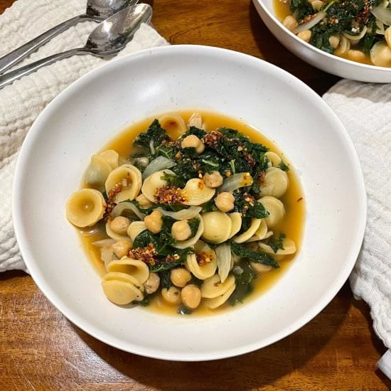 Brothy beans and greens